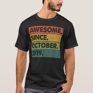 3e verjaardag 3 jaar oud Geweldige sinds 20 oktobe T-shirt