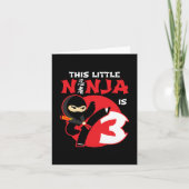 3e Verjaardag 3 Jaar Oud Kinder Feest Kleine Ninja Kaart (Voorkant)