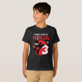3e Verjaardag 3 Jaar Oud Kinder Feest Kleine Ninja T-shirt (Voorkant volledig)