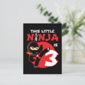 3e verjaardag 3 jaar oude kinderfeestje Kleine Nin Briefkaart (Staand voorkant)