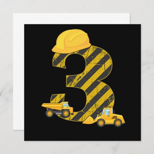 3e verjaardag 3e gradiënt van de Excavator van de  Kaart (Voorkant / Achterkant)