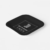 3e verjaardag — Art Deco Geïnspireerde look "3" +  Papieren Bordje (Gebogen)