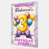 3e verjaardag ballon thema acryl bord (Hoek)