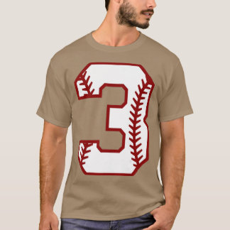 3e verjaardag Baseball nummer drie 3 jaar oud T-shirt