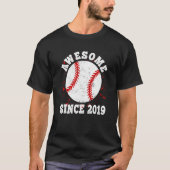 3e verjaardag Baseball Player 3 jaar oud Geweldige T-shirt (Voorkant)
