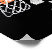 3e verjaardag basketbal drie 3 jaar oude jongens k poster (Hoek)