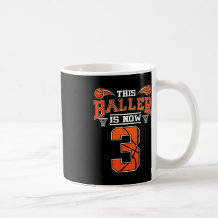 3e verjaardag Basketball Deze speler is nu 3 baken Koffiemok
