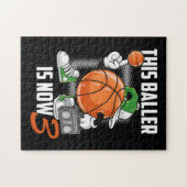 3e verjaardag Basketball Player Funny 3 Yo Legpuzzel (Horizontaal)