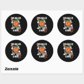 3e verjaardag Basketball Player Funny 3 Yo Ronde Sticker (Vel)