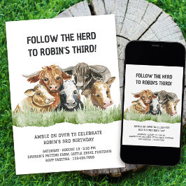 3e Verjaardag Boerderij Thema Volg de Kudde Kaart