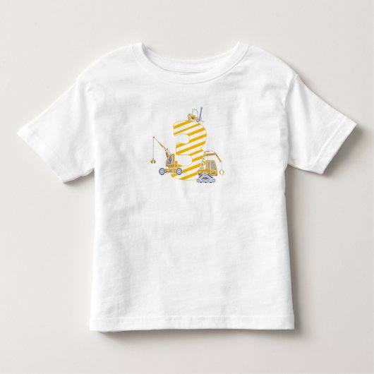 3e verjaardag Bouwkraan 3 jaar oud Kinder Shirts (Voorkant)