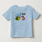 3e verjaardag Bumble Bee Gift Idee Kinder Shirts (Voorkant)