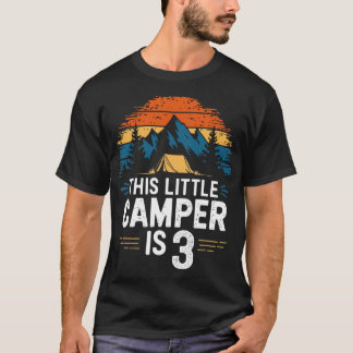 3e verjaardag camping shirt voor 3 jaar oude kinde