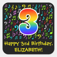 3e verjaardag: Colorful Music Symbols, Regenboog 3
