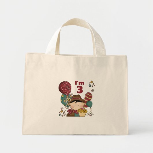 3e verjaardag Cowboy T-shirts en geschenken Mini Tote Bag (Voorkant)