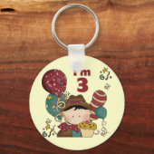 3e verjaardag Cowboy T-shirts en geschenken Sleutelhanger (Voorkant)