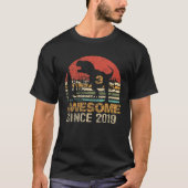 3e verjaardag Dinosaur Geweldige 2019 T rex 3 jaar T-shirt (Voorkant)