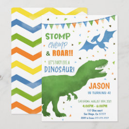 3e verjaardag Dinosaur Kaart