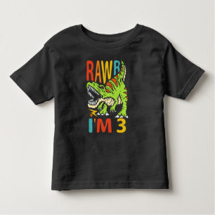 3e verjaardag dinosaur t rex Rawr ik ben 3 voor jo Kinder Shirts