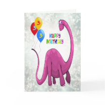 3e Verjaardag Dinosaurus en Ballons