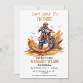 3e Verjaardag Dirt Bike Boy Bewerkbaar Kaart (Voorkant)