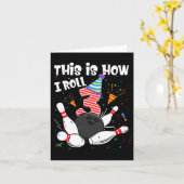 3e verjaardag Dit is hoe ik 3 jaar oude Bowling Bo Kaart (Gele Bloem)