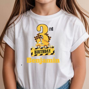 3e verjaardag Dump Druck bouw thema Feest  T-shirt