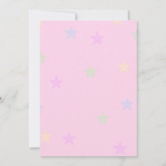 3e verjaardag eenhoorn ballonnen uitnodiging (Achterkant)