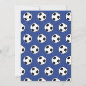 3e Verjaardag Feest Voetbal Blauwe Jongens Sport Kaart (Achterkant)