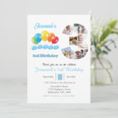 3e verjaardag foto collage nummer 3 Jongen Kaart (Staand voorkant)