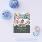 3e verjaardag foto collage uitnodigen jongen meisj flyer (Enkel)