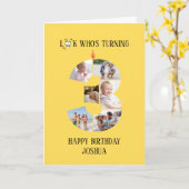 3e verjaardag fotokaart kaart (Gele Bloem)