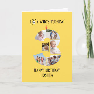 3e verjaardag fotokaart kaart