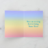 3e verjaardag — Fun Cake & Candle, met aangepaste Kaart (Binnen)