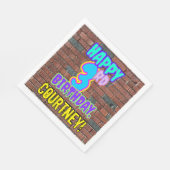 3e verjaardag ~ Fun, door Urban Graffiti geïnspire Servet (Hoek)