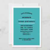 3e verjaardag | Fun Kat & Mice Custom Kaart (Achterkant)