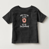 3e verjaardag Funny Donut Third BDay Kinder Shirts (Voorkant)