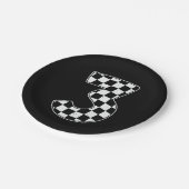 3e verjaardag geruite nummer 3 auto race vlag papieren bordje (Gekanteld)
