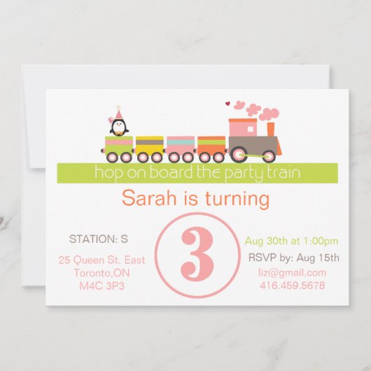 3e verjaardag (Girl) Kaart (Voorkant)