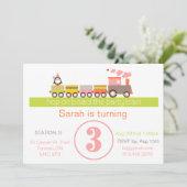 3e verjaardag (Girl) Kaart (Staand voorkant)