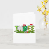 3e verjaardag golfthema 3 jaar oude Kinder sport d Kaart (Gele Bloem)