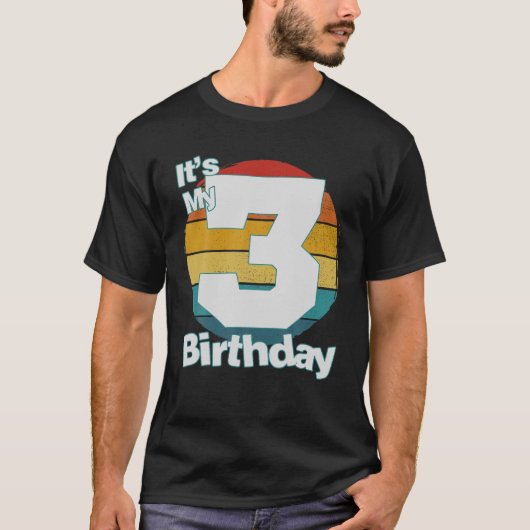 3e verjaardag . Het is mijn 3e verjaardag drie jaa T-shirt (Voorkant)