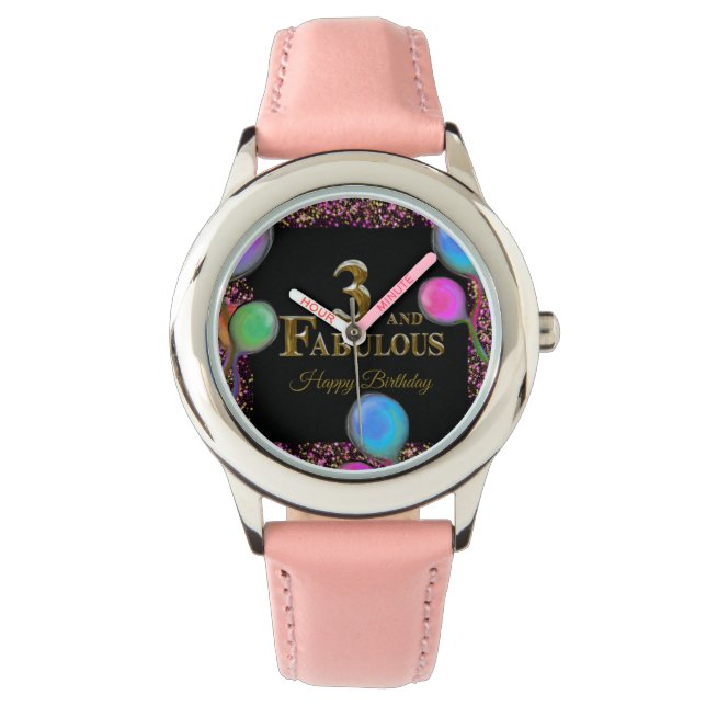 3e verjaardag  horloge (Voorkant)