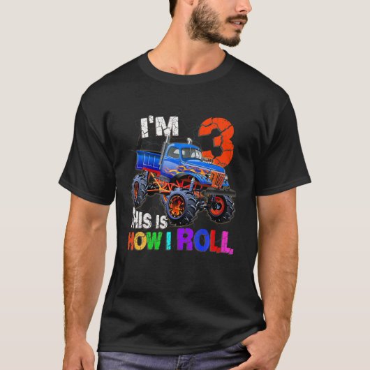 3e verjaardag Ik ben 3 Dit is hoe ik de vrachtwage T-shirt (Voorkant)
