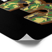 3e Verjaardag Jacht Herten 3 Jaar Oude Jager 1 Poster (Hoek)