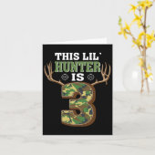 3e Verjaardag Jacht Herten 3 Jaar Oude Jager Kaart (Gele Bloem)