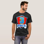 3e verjaardag jongen 3 jaar oude patrouillehonden t-shirt (Voorkant volledig)