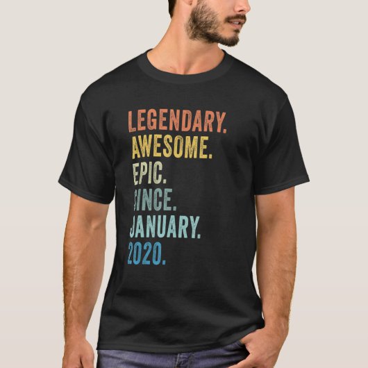 3e verjaardag jongen legendaire epic Geweldige sin T-shirt (Voorkant)