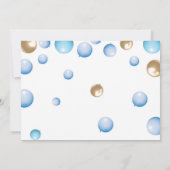 3e verjaardag jongen partij foto blauwe gouden bal kaart (Achterkant)