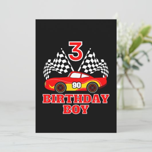 3e verjaardag kaart (Staand voorkant)